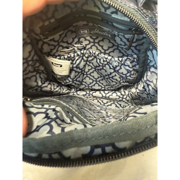 Lug Crossbody Bag in Blue with Butterfly Design - Picture 11 of 12